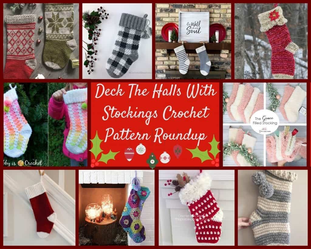 Crochet By Jennifer Christmas Stocking 2022 Deck The Halls With Crochet Stockings - Papiocreek Crochet