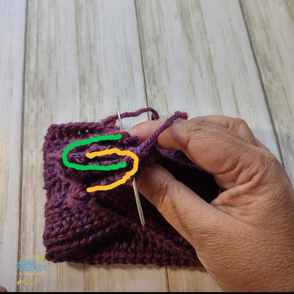 sewing ear warmer together